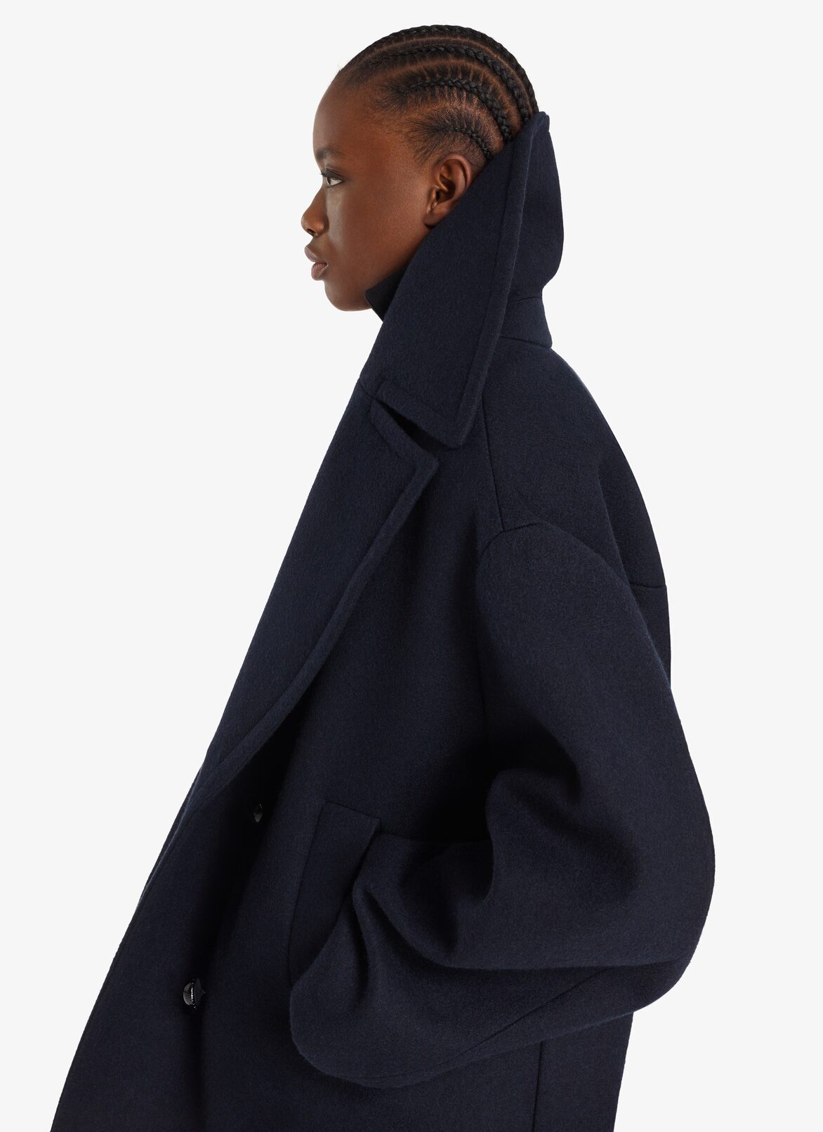 Wool Caban ALAÏA MARINE WOOL CABAN